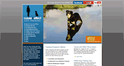 Desktop Screenshot of causeandeffectdogtraining.com